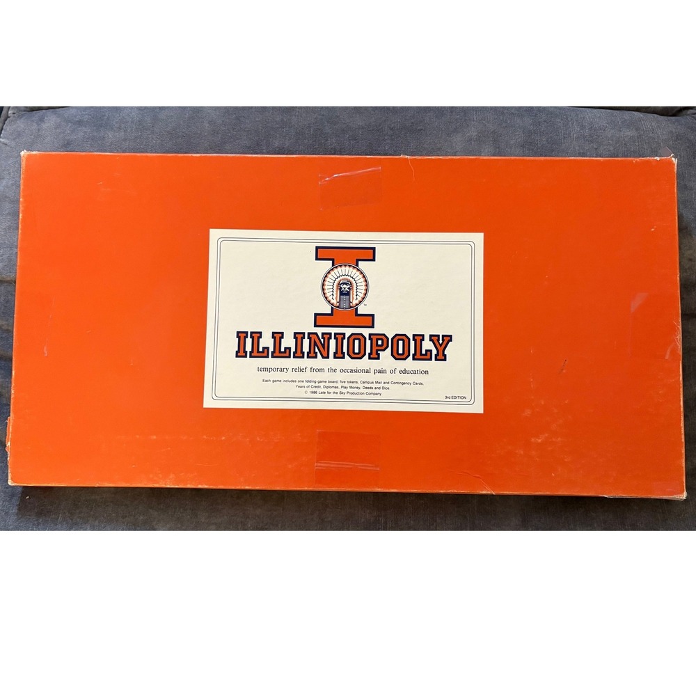 Illiniopoly‎ Board Game University of Illinois 3rd Edition 1986 Late For The Sky